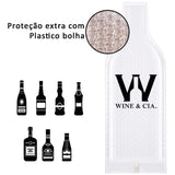 Protetor de garrafa de vinho em plástico bolha – Wine Skin – 12 unidades
